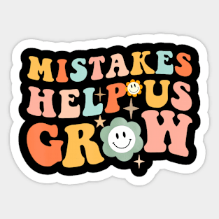 Groovy Growth Mindset Positive Cute Teachers Back To School Sticker